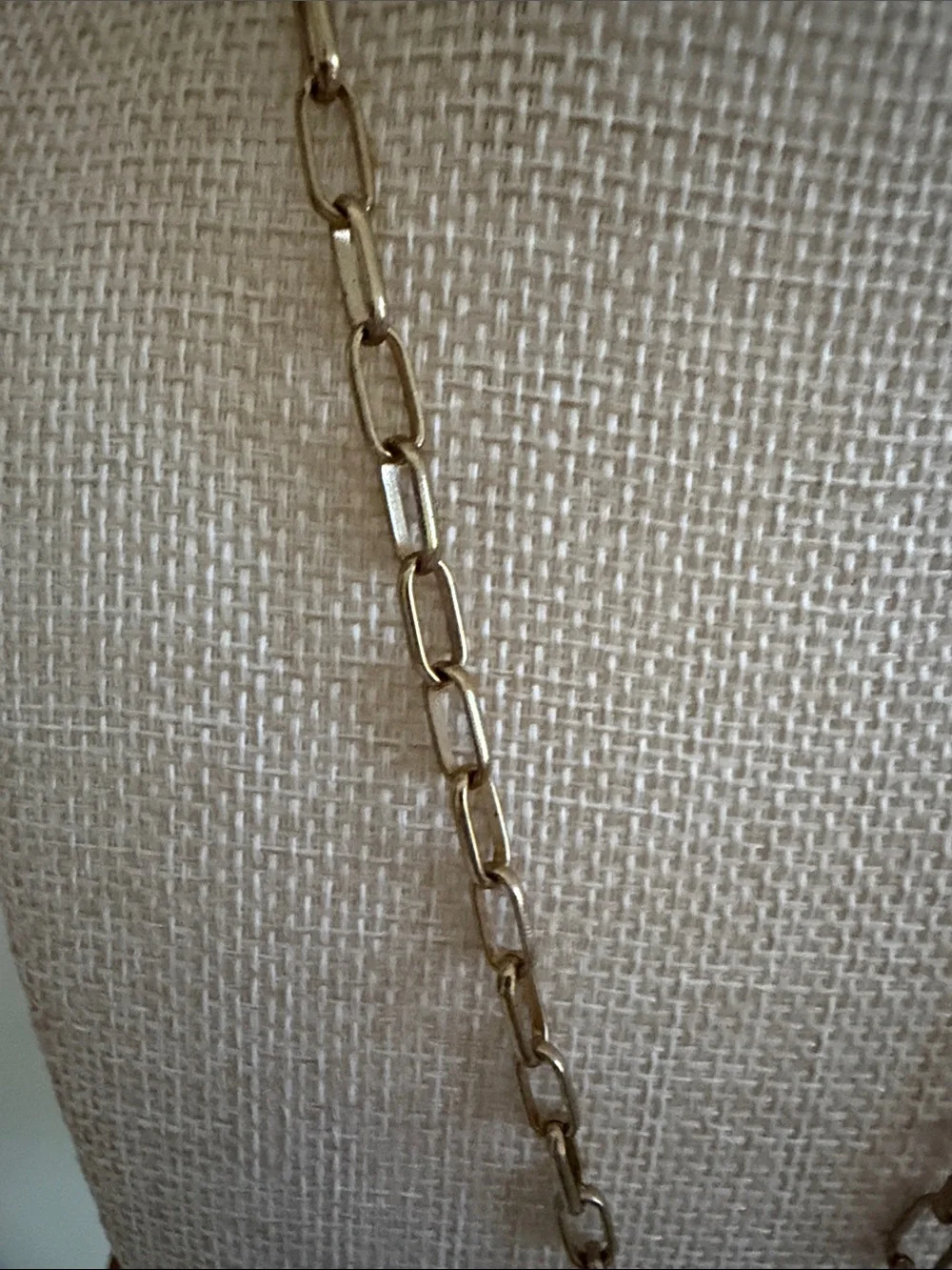 Gold Chain Necklace with Pearl 'M' Initial Charm